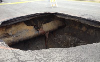 Sinkhole At Linwood And Monterey In Detroit