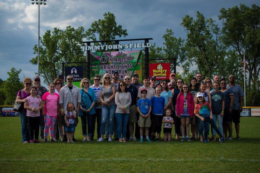 Adamo Group Family Shot At Jimmy Johns Field