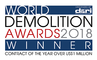 World Demolition Awards 2018 Winner Contract of the year over US $1 Million