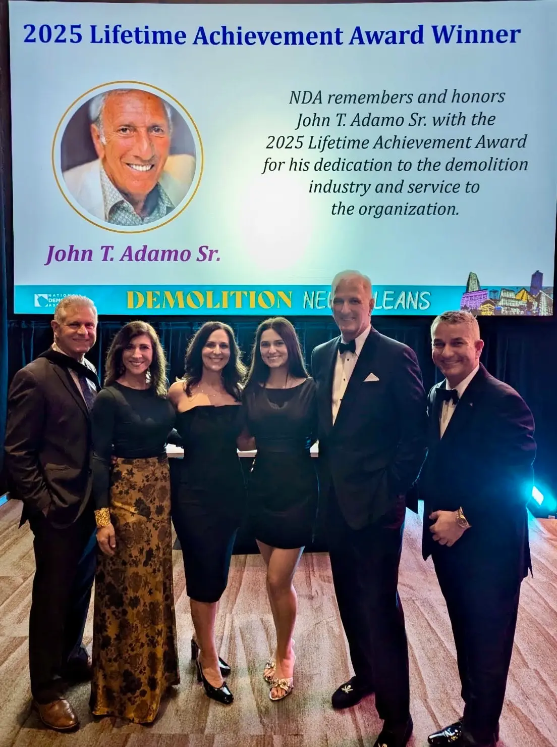 John T Adamo Sr honored by receiving the NDA lifetime achievement award